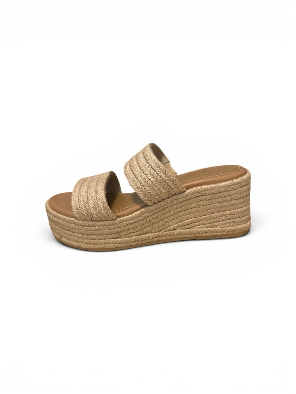 Universal Thread Beige Braided Espadrille Platform Slide